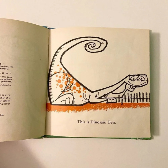 Vintage 1965 Dinosaur Ben  An Early Start Preschool Reader Annie DeCaprio Book - Picture 10 of 16